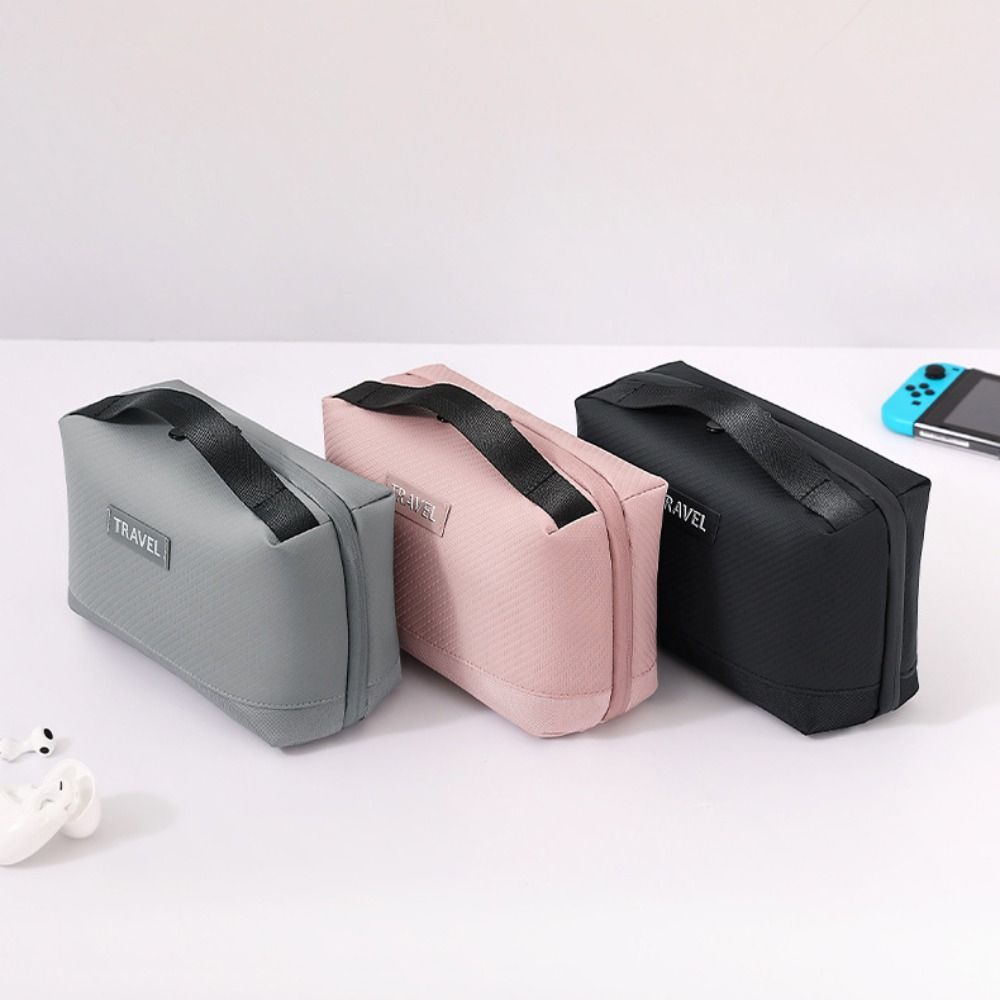 Tech Accessories Organizer Pouch - Waterproof Storage Bag Travel Accessories PU