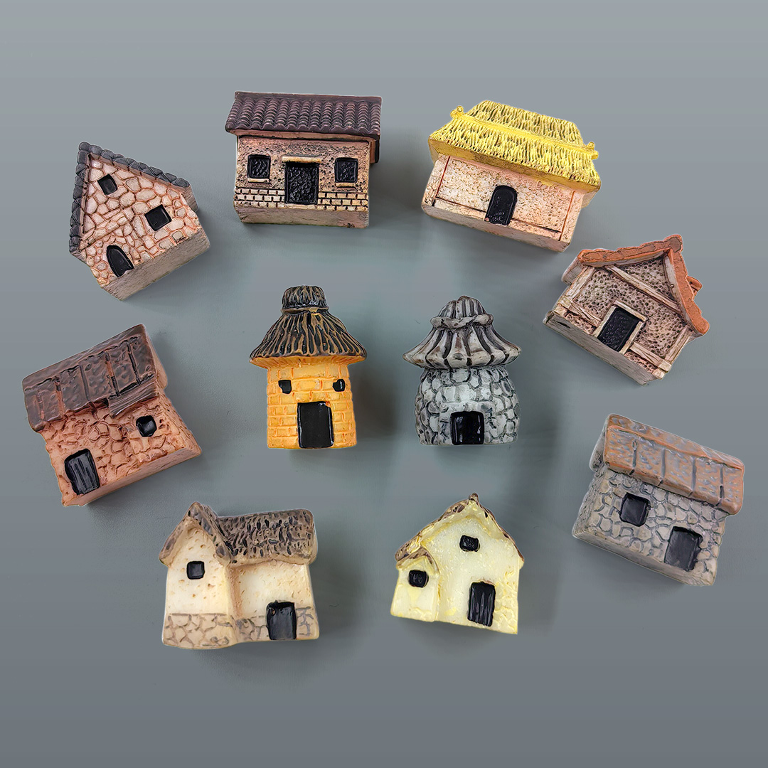 Tech House Accessories - Mini Small House Figurine Resin Craft