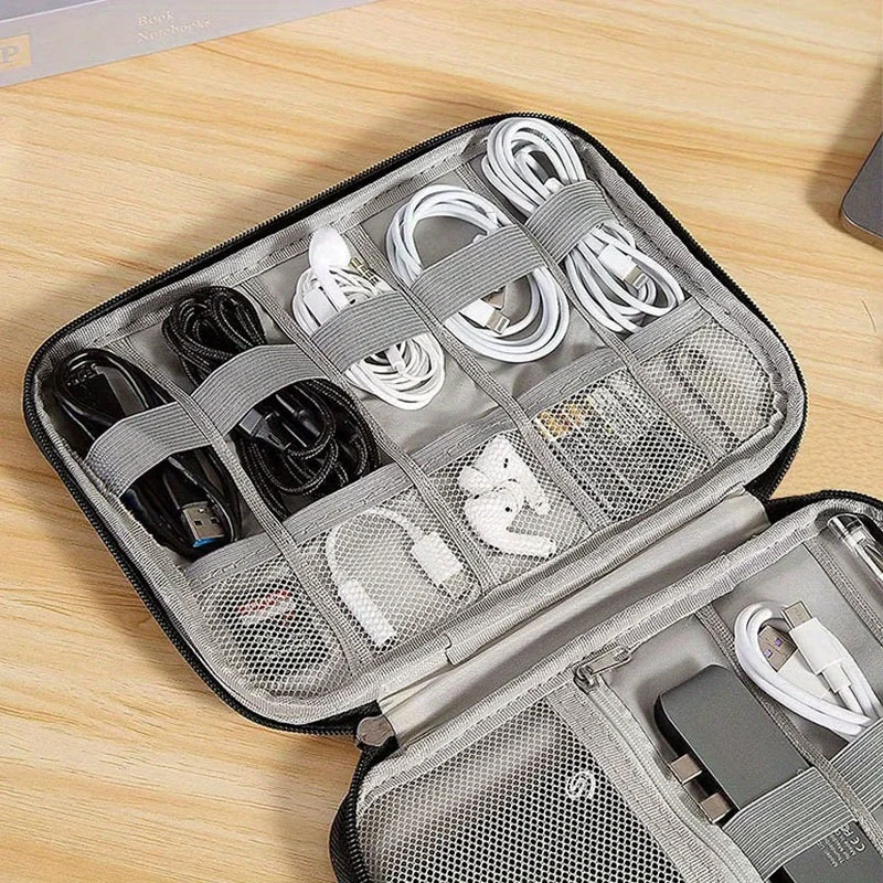 Tech Accessories Organizer Pouch - 1 Pack Portable Electronic Accessories Storage