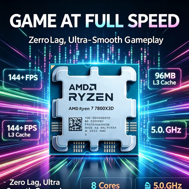 Ryzen 7 7800X3D Gaming CPU 8‑C - огляд і ціна Amd Cpu Ryzen 7