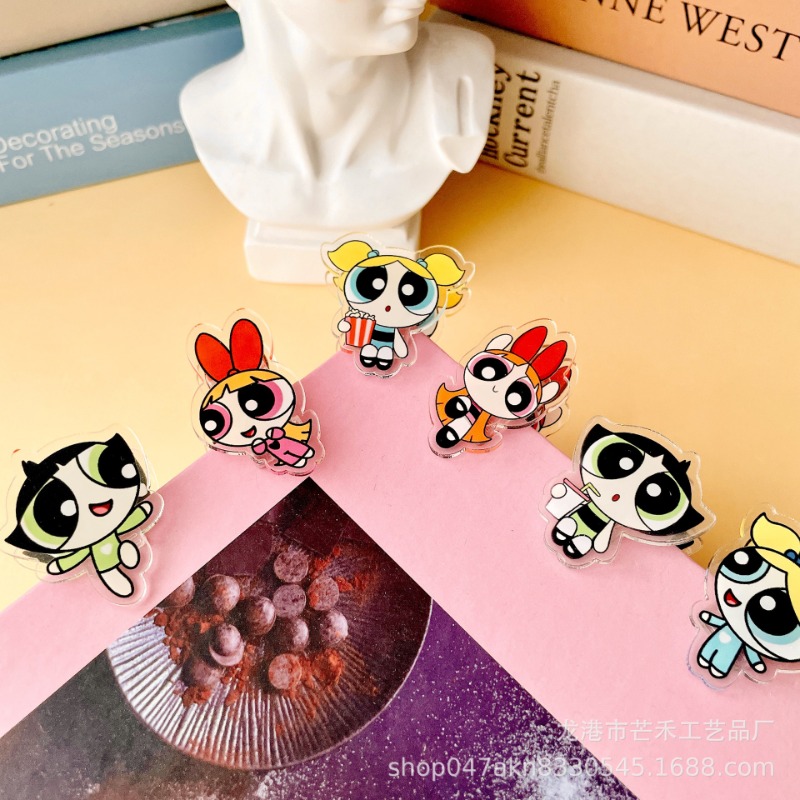 6PCS Kawaii The Powerpuffs Gir - огляд і ціна Tech Office Accessories