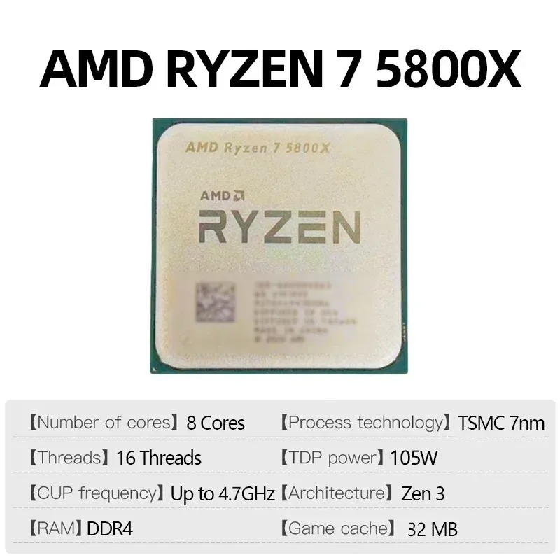 AMD Ryzen 7 5800X GHz, AM4 Soc - огляд і ціна Amd Cpu Ryzen 7