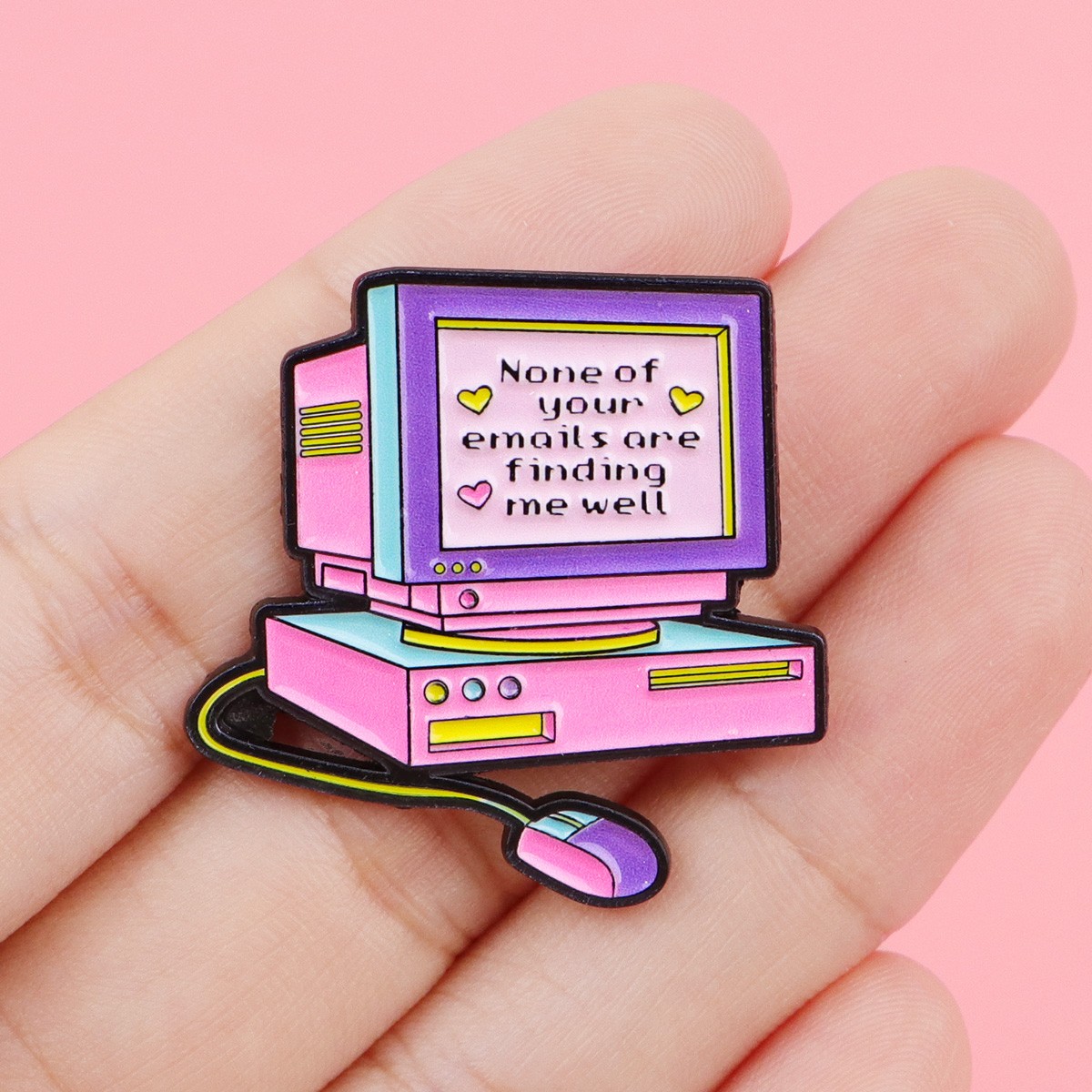Retro Computer Enamel Pin None - огляд і ціна Tech Accessories Backpack