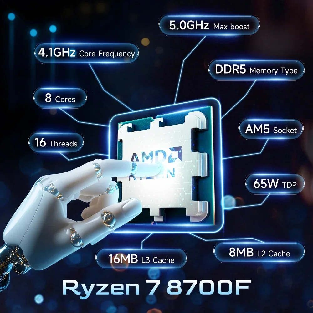 AMD Ryzen 7 8700F R7 8700F CPU - огляд і ціна Amd Cpu Ryzen 7
