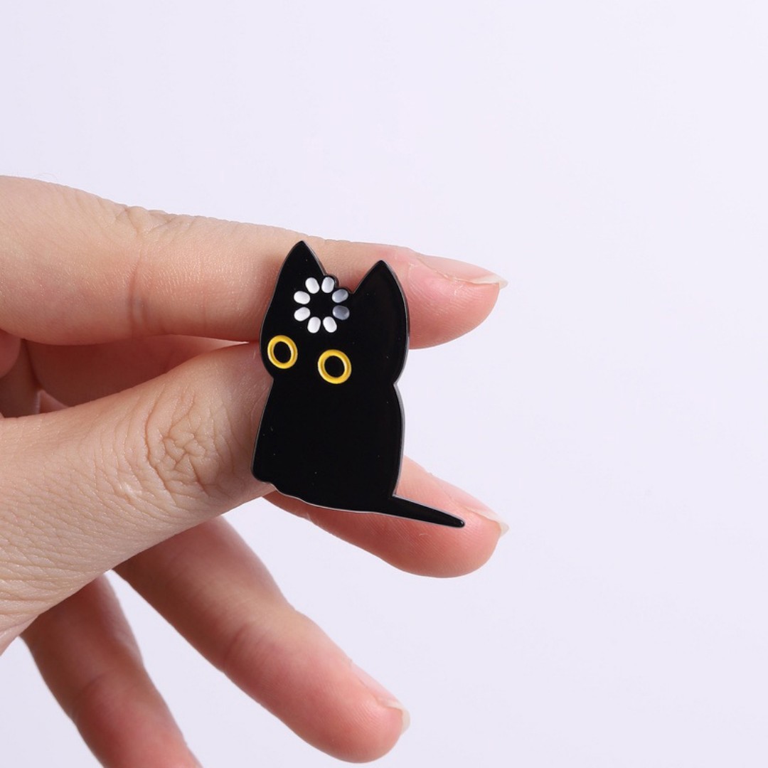 Cute Black Cat Loading Enamel  - огляд і ціна Tech Accessories Backpack