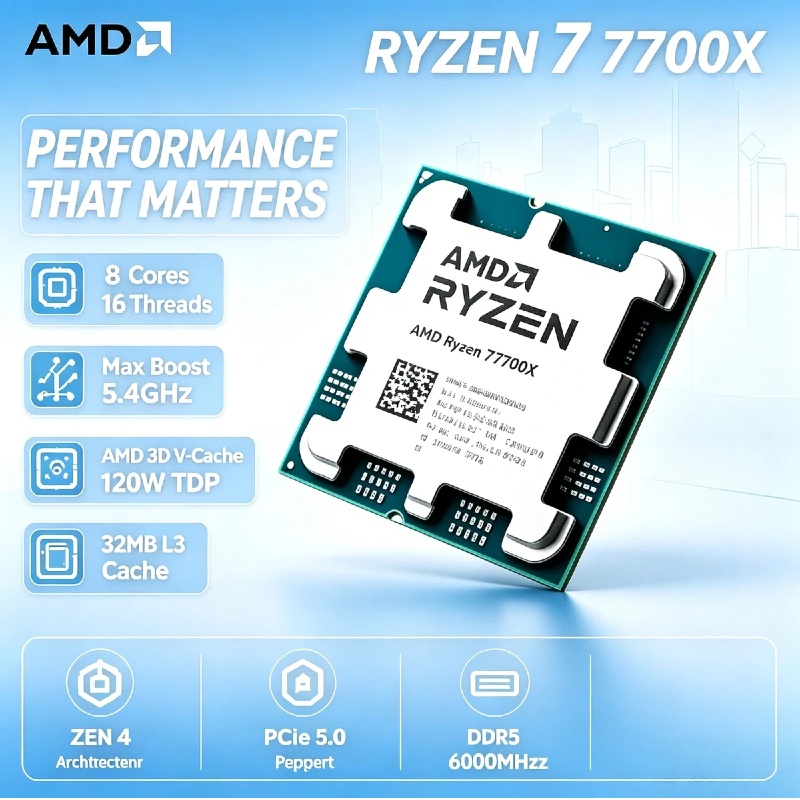 AMD Ryzen 7 7700X 5NM High Per - огляд і ціна Amd Cpu Ryzen 7