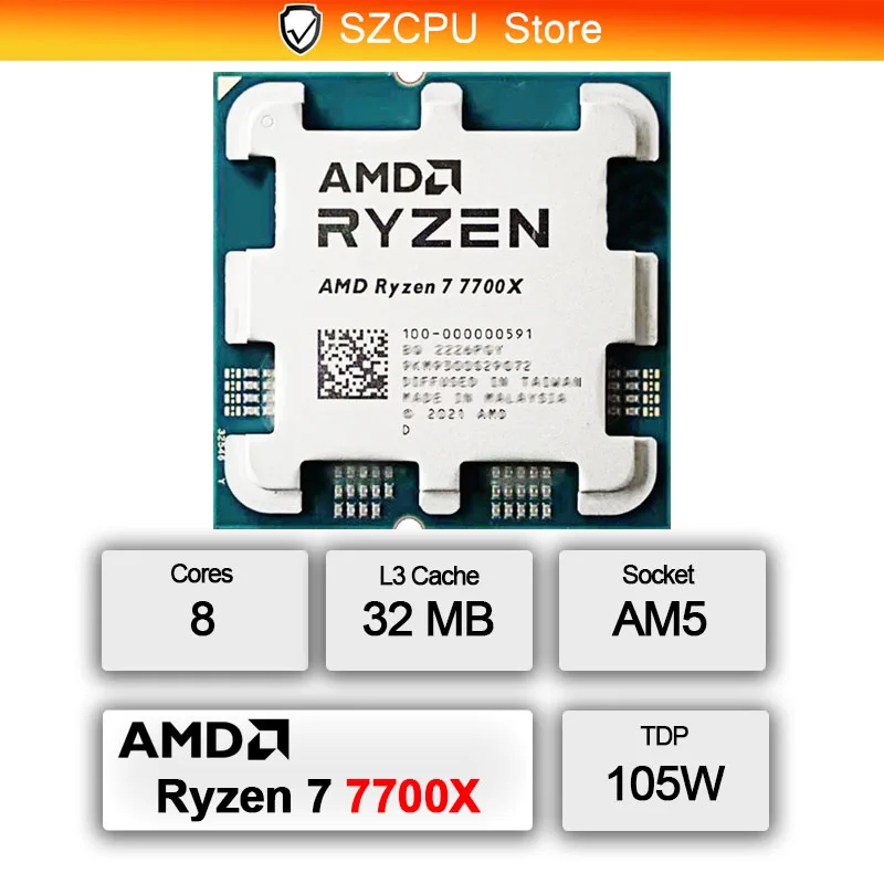 AMD Ryzen 7 7700X 5NM High Per - огляд і ціна Amd Cpu Ryzen 7