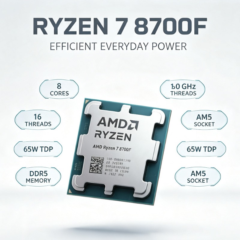 Ryzen 7 8700F Processor 4NM Ma - огляд і ціна Amd Cpu Ryzen 7